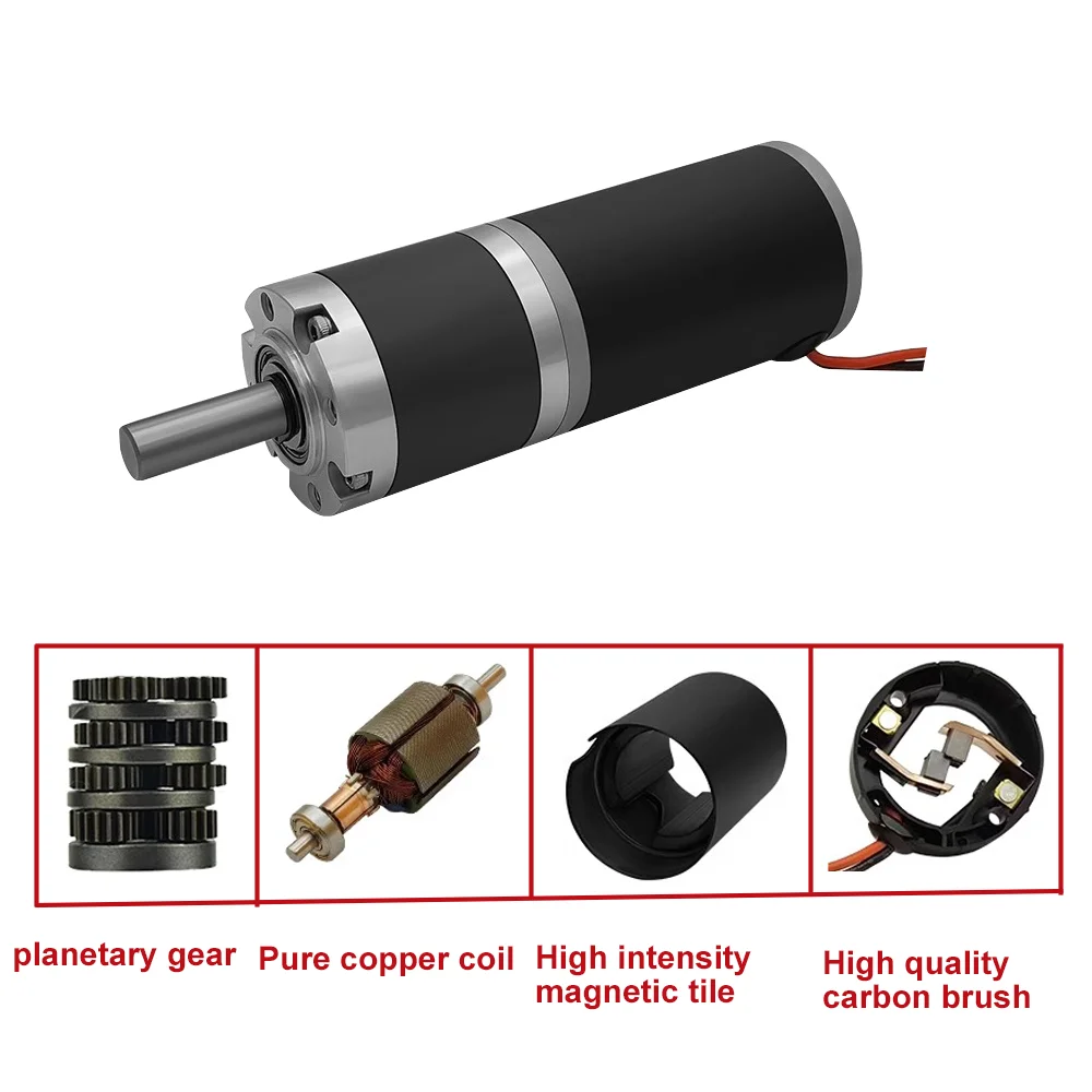150KG 42mm 4268 42ZY DC motor reduktor planetario engranaje planetario 12V 24V tubo de acero gran par motor ajustablede