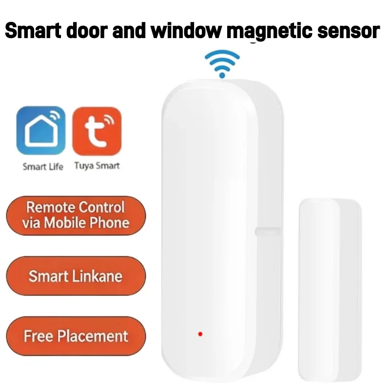 

Tuya WiFi Door Window Sensor Wireless Magnetic Detector APP Alert Home Anti-Theft Security Smart Sensor for Home Villa Security