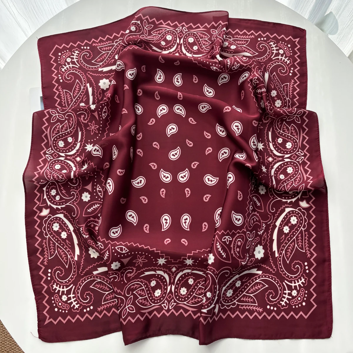 Paisley impresso lenço quadrad - Scarf Silk Neck avaliação e preço