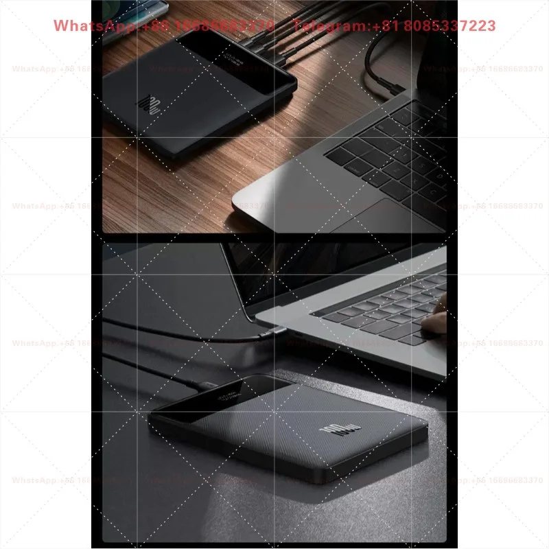 베이스어스 20000mAh 100W/65W 블레이드 고출력 디지털 디스플레이 퀵차지 모바일 보조배터리 대용량 휴대용 파워뱅크