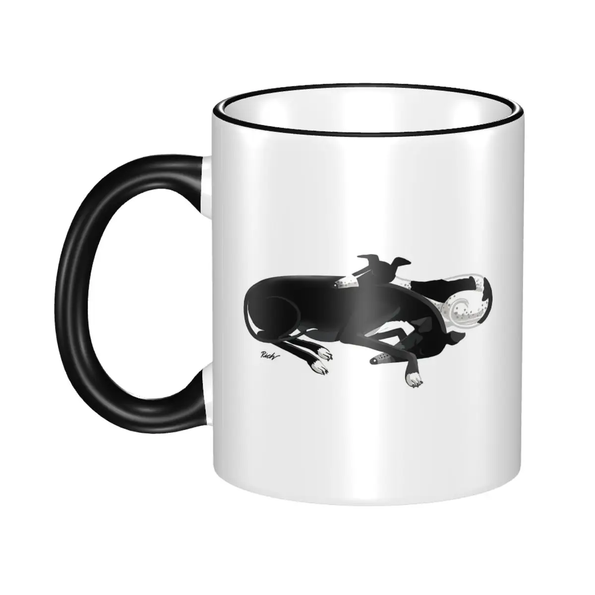 The Two Hound Snooze Mug Funny Ceramic Coffee Cups Tea Mugs Milk Cup Drinkware Gift for Woman Man