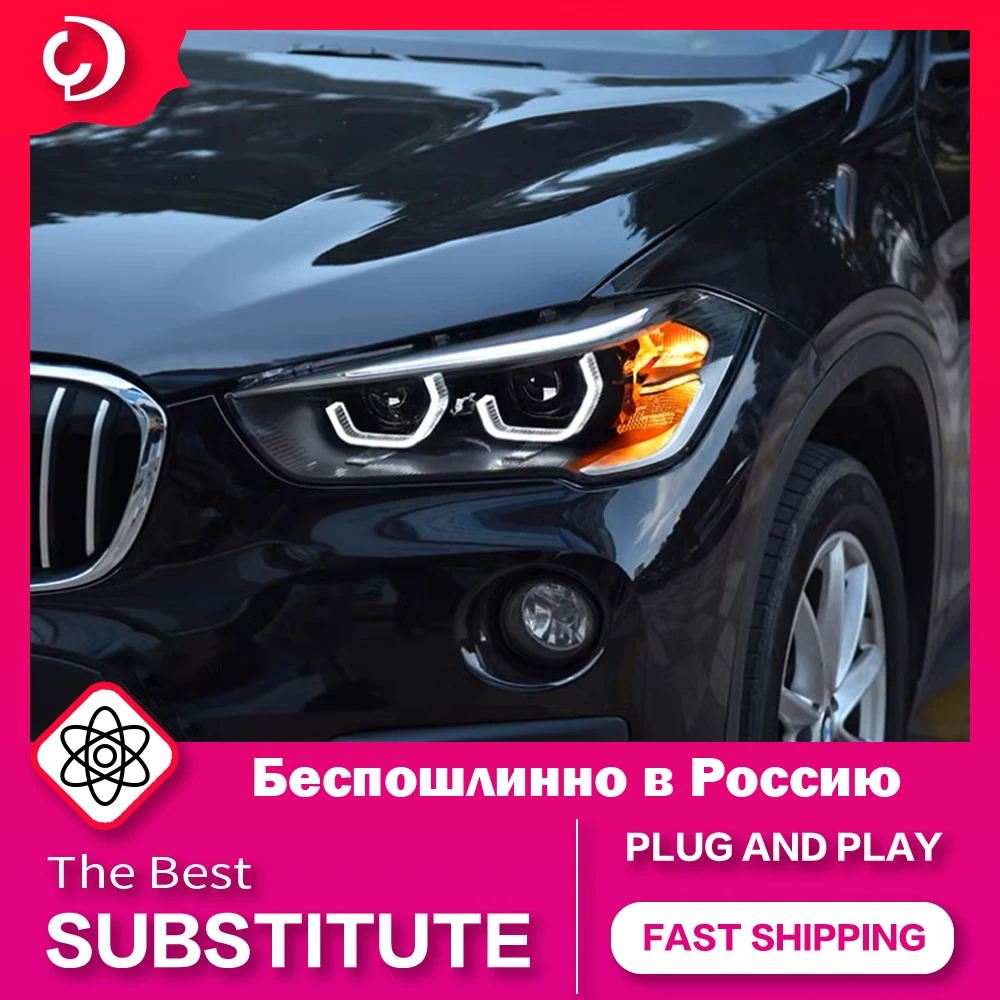 

AKD автостайлинг фары для BMW X1 F48 2016-2019 светодиодный фары DRL сигнал поворота Светильник проектор автомобильные аксессуары