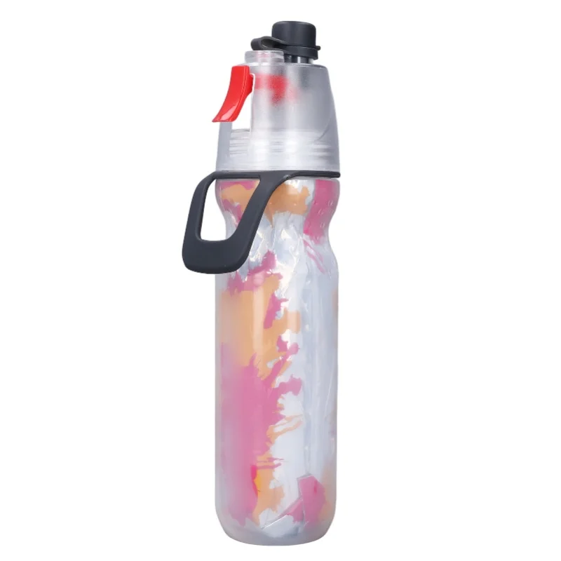 pe-misting-water-bottle-spray-mist-sports-water-bottle-reusable-cooling-drinking-bottle-with-double-wall-insulation-carry-loop