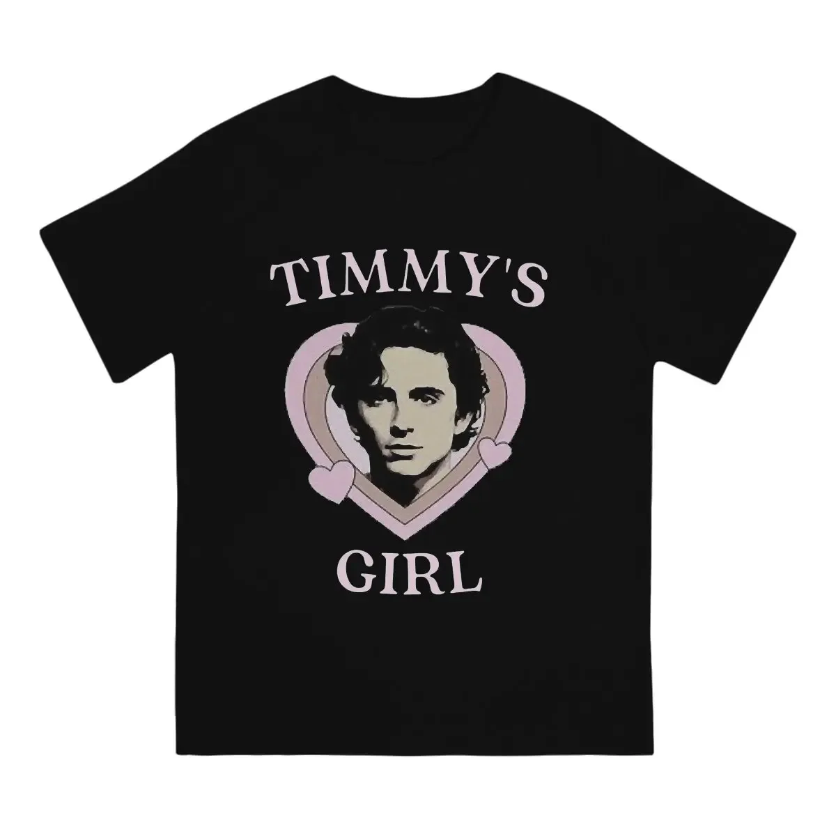 Timmys girl T-Shirts Men American actor Timotee Chalamet Funny Pure Cotton Tees Round Collar Short Sleeve T Shirts Party Clothes