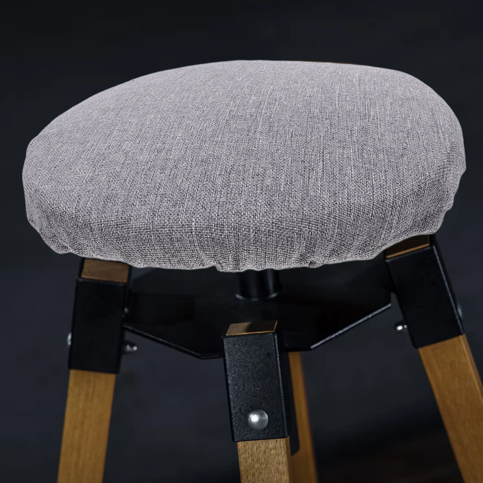 

Folding Telescopic Seat Cushion Camping Chair Stool Sugar Cane Foldable Pad Imitation Linen Collapsible