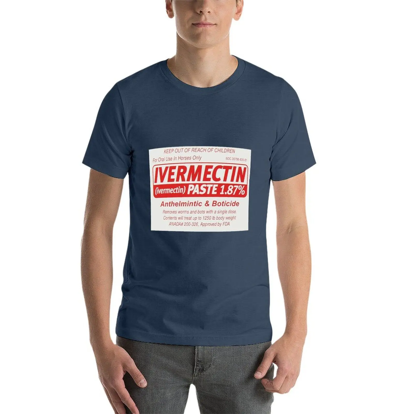 IVERMECTIN Anthelmintic & Boticide تي شيرت مطبوعة تي شيرت للرجل رجل تي شيرت للرجال تي شيرت غير رسمي #4