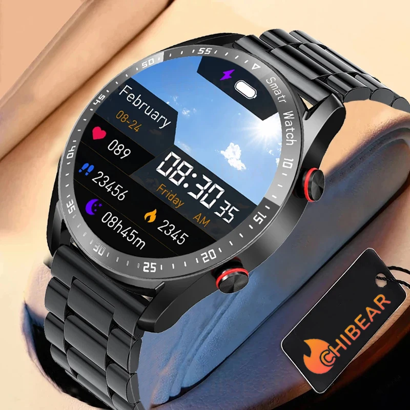 2025 ECG + PPG Bluetooth llamada reloj inteligente hombres láser salud presión arterial Fitnes relojes deportivos hombre deportes impermeable Smartwatch