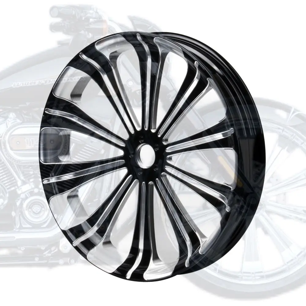 

Кованые глянцевые черные 3D-диски Hopero Custom из сплава для мотоциклов, передние и задние колеса для Harley Softail 2018-2024