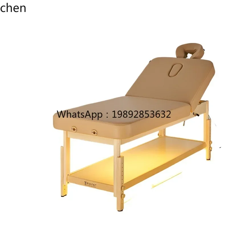 HYS- Solid wood beauty  beauty salon bed, massage bed, bone setting bed, fixed physiotherapy bed
