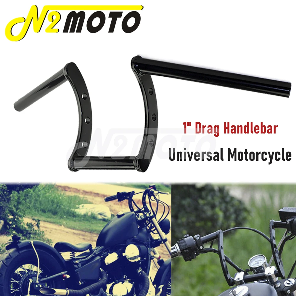 

Black Motorcycle 1" Z Font Drag Handlebar Pullback Handle Bar For Harley Touring Sportster Dyna Bobber Chopper Cafe Racer Custom