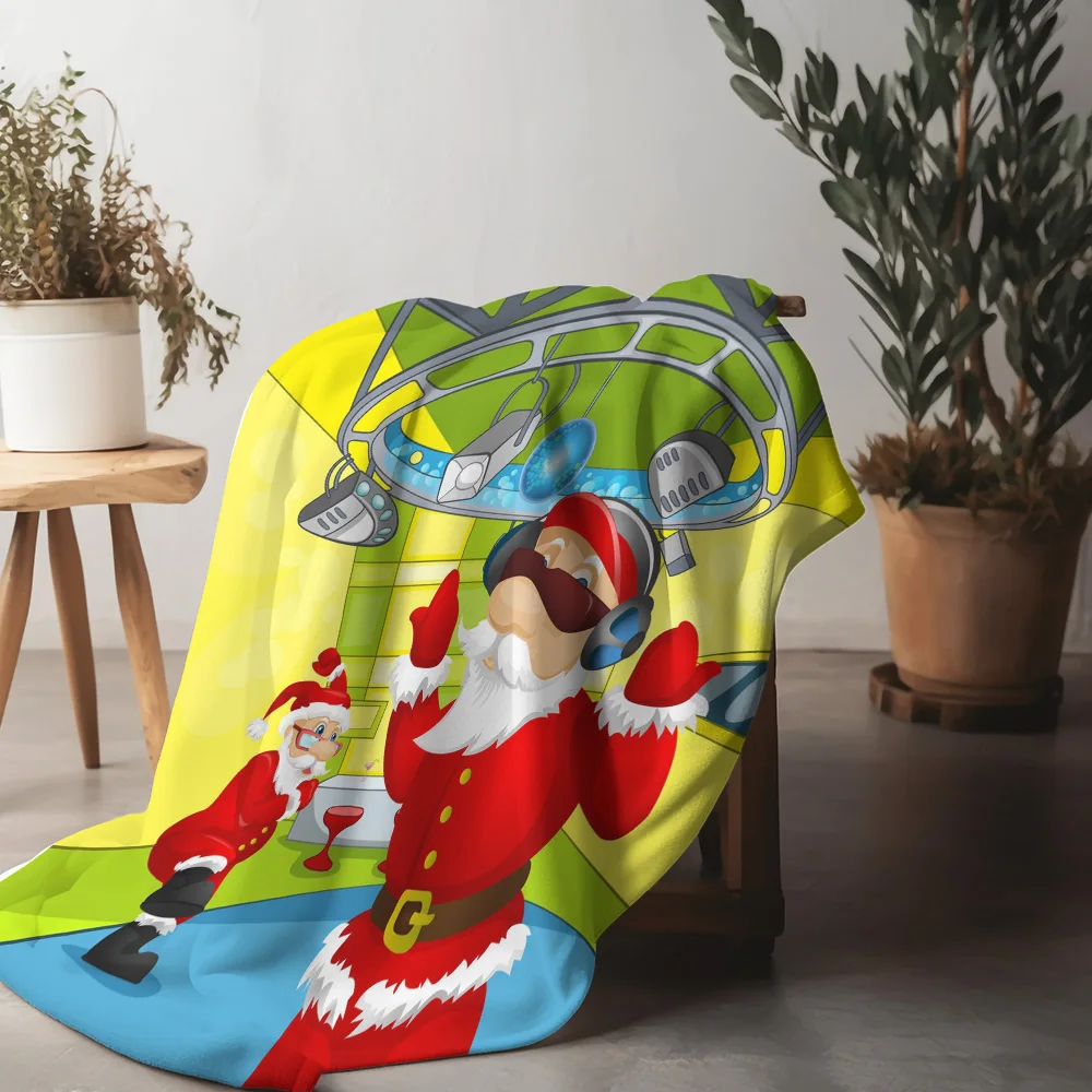 TU Santa Claus Doctor Christmas Throw Blanket Funny Holiday Gift Medical Humor Cozy Bedding Festive Decor Novelty Gift Unique Pr