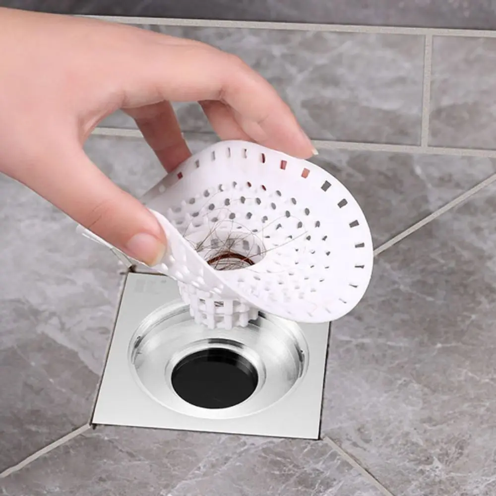 

2 шт. силиконовых круглых фильтра-сеток для слива отходов, предотвращающих засоры, для кухни и ванной, для улавливания волос