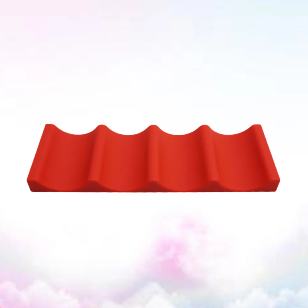 

Foldable Silicone Beer Can Storage Rack Organizer For Fridge Pantry Cabinet Red Color Space Saving Beverage Shelf Holds