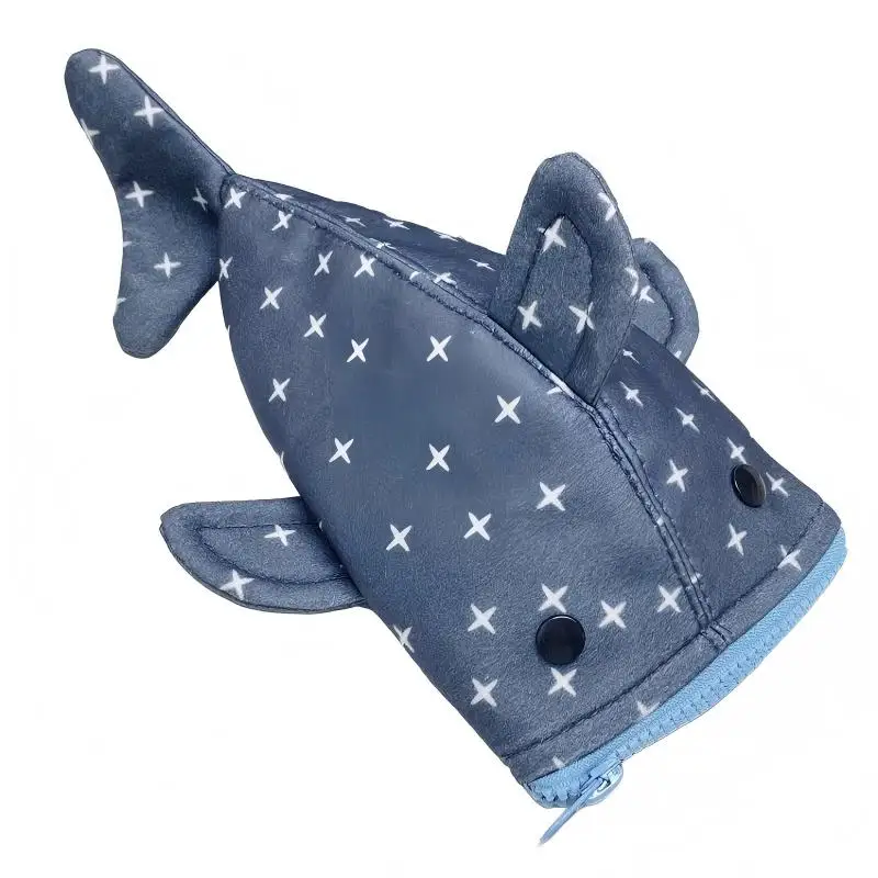 Cute shark-mouth zipper stationery bag, large capacity, versatile, high appearance level stationery storage bag, unisex, office
