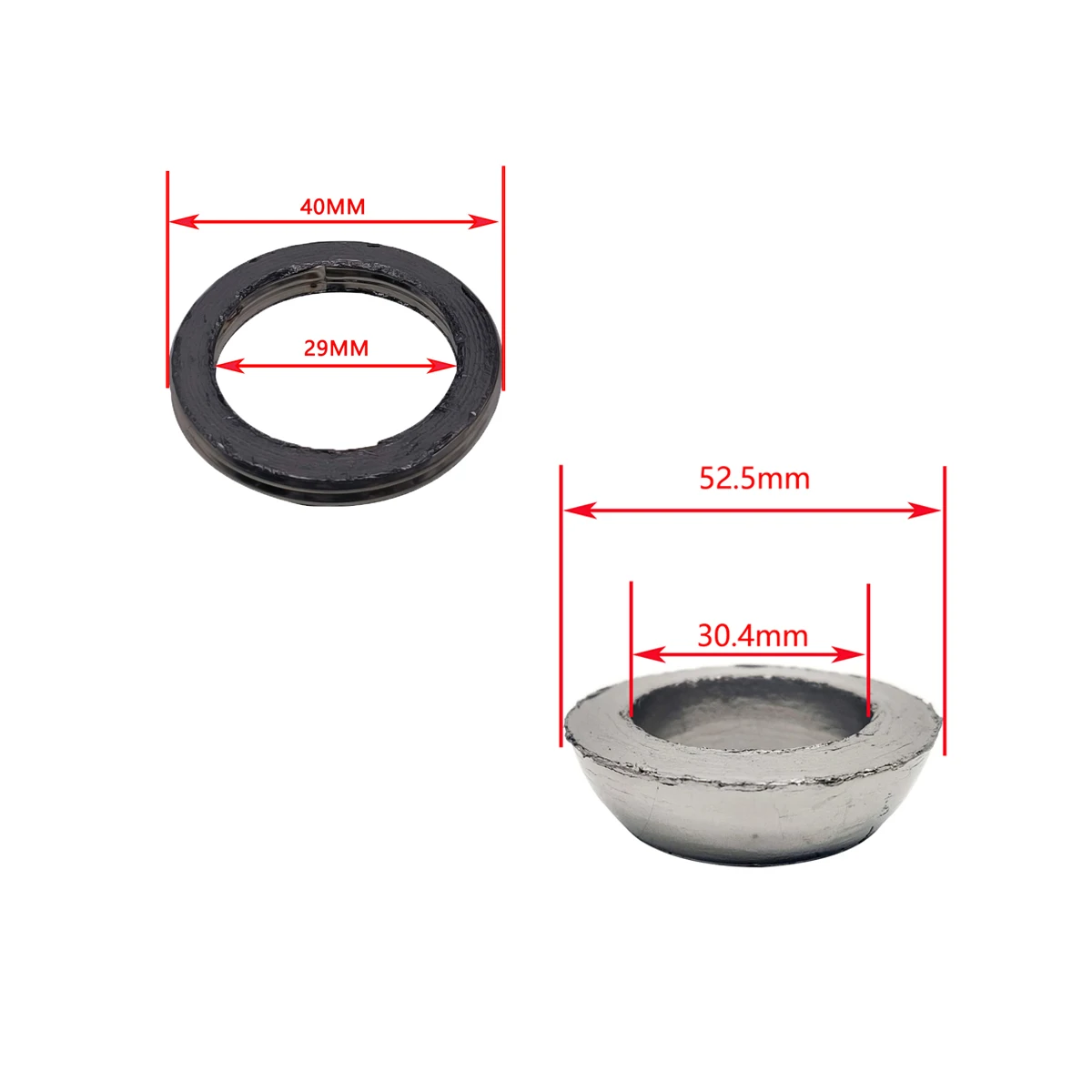 3-teiliges Muffler Joint Auspuffrohr-Dichtungsset für LH 260 300 400 ATV LH260 LH300 LH400 25222 23403 – Detail 3