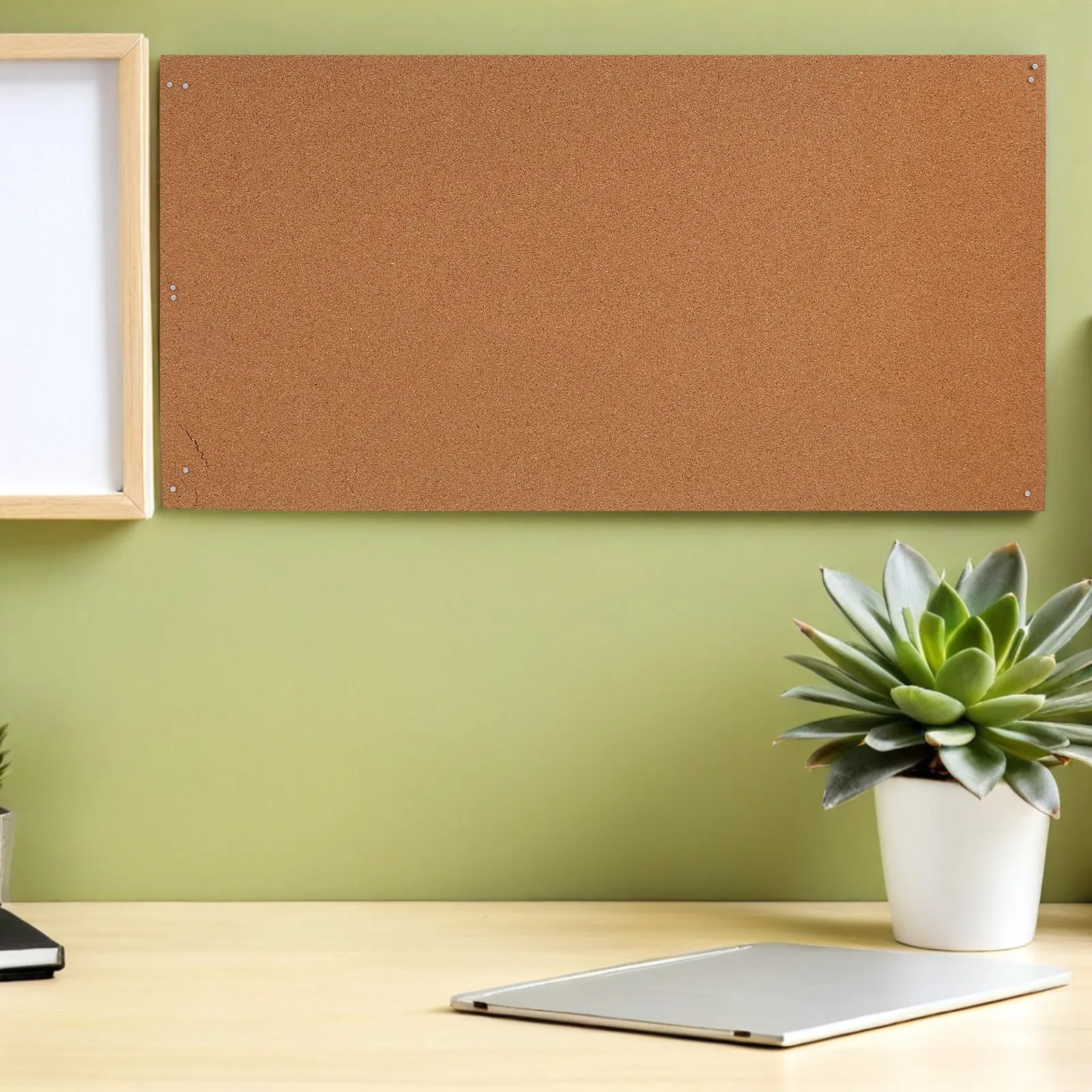 2 Rolls Self Adhesive Cork Board Roll 0.12 Thick Cork Sheet for Walls Office Home School Bulletin Corkboard Roll Sticky Easy