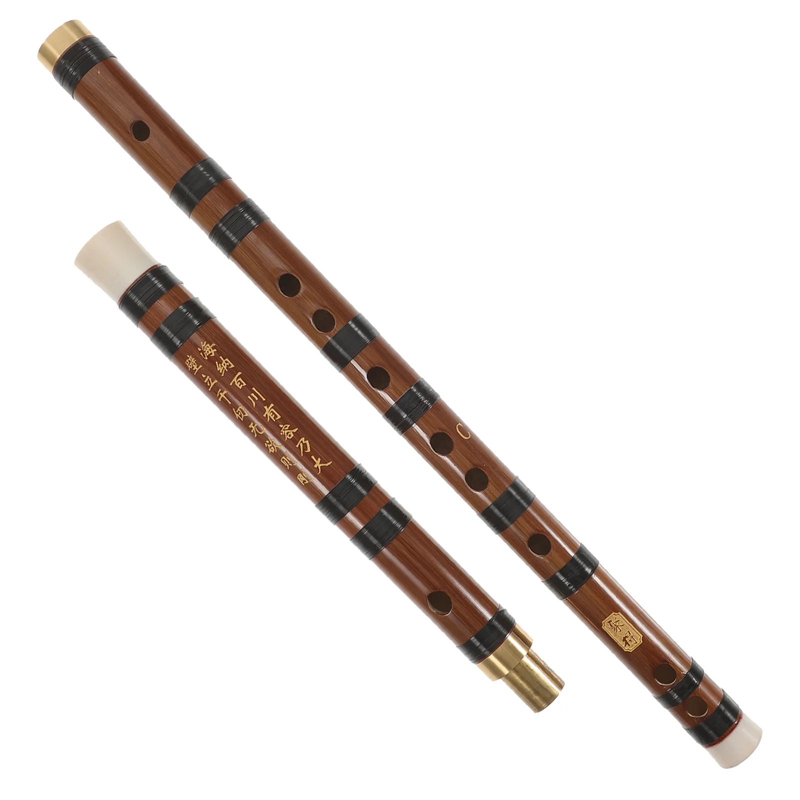 

1 set 1 Set Bamboo Key C Detachable Design Smooth Surface Long Flute Storage Pouch Included Flauta Woodwind Musical Instrument