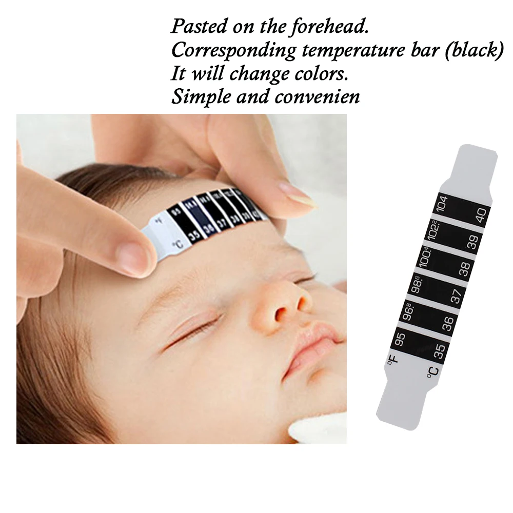 Creative Color Changing LCD Temperature Sticker For Testing Fever In Infants And Children Flexible And Durable Home Thermometers