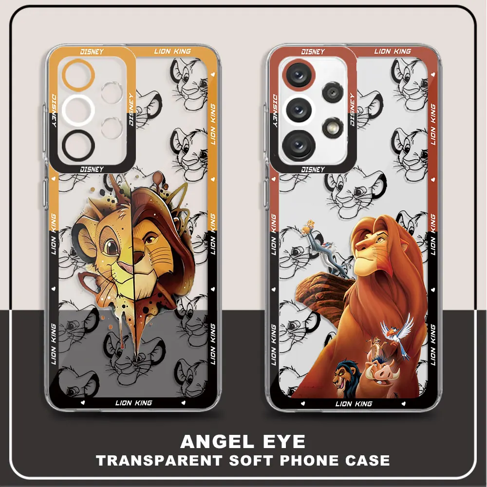 Cartoon Disney The Lion King Simba Case for Samsung Galaxy A15 A73 A13 A53 A25 A34 A23 A22 A14 A52 A33 A12 A32 A11 TPU Cover