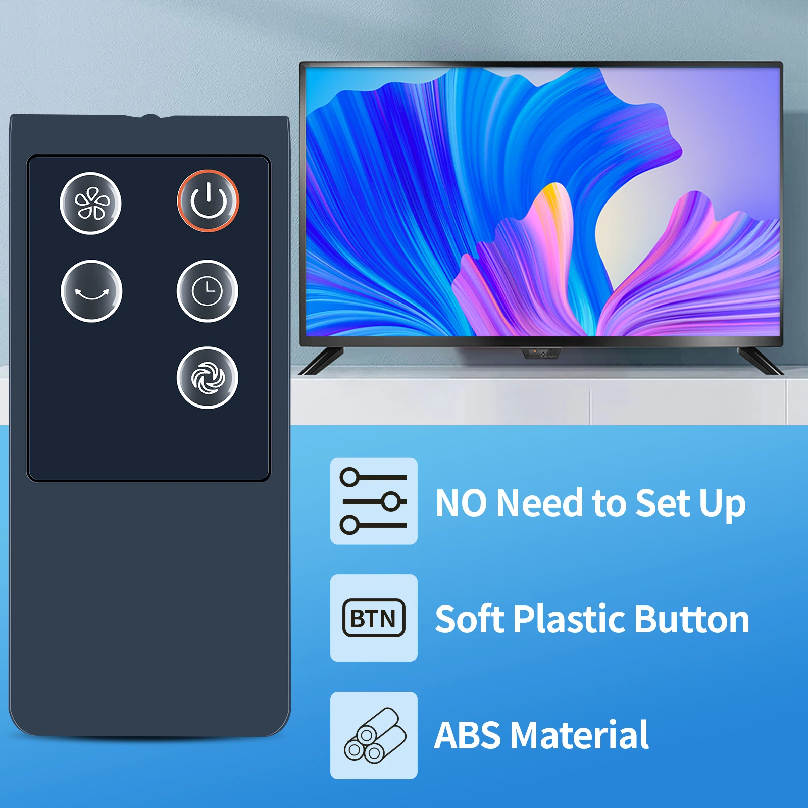 جهاز تحكم عن بعد لمروحة برج متأرجحة مقاس 42 بوصة لغرفة النوم