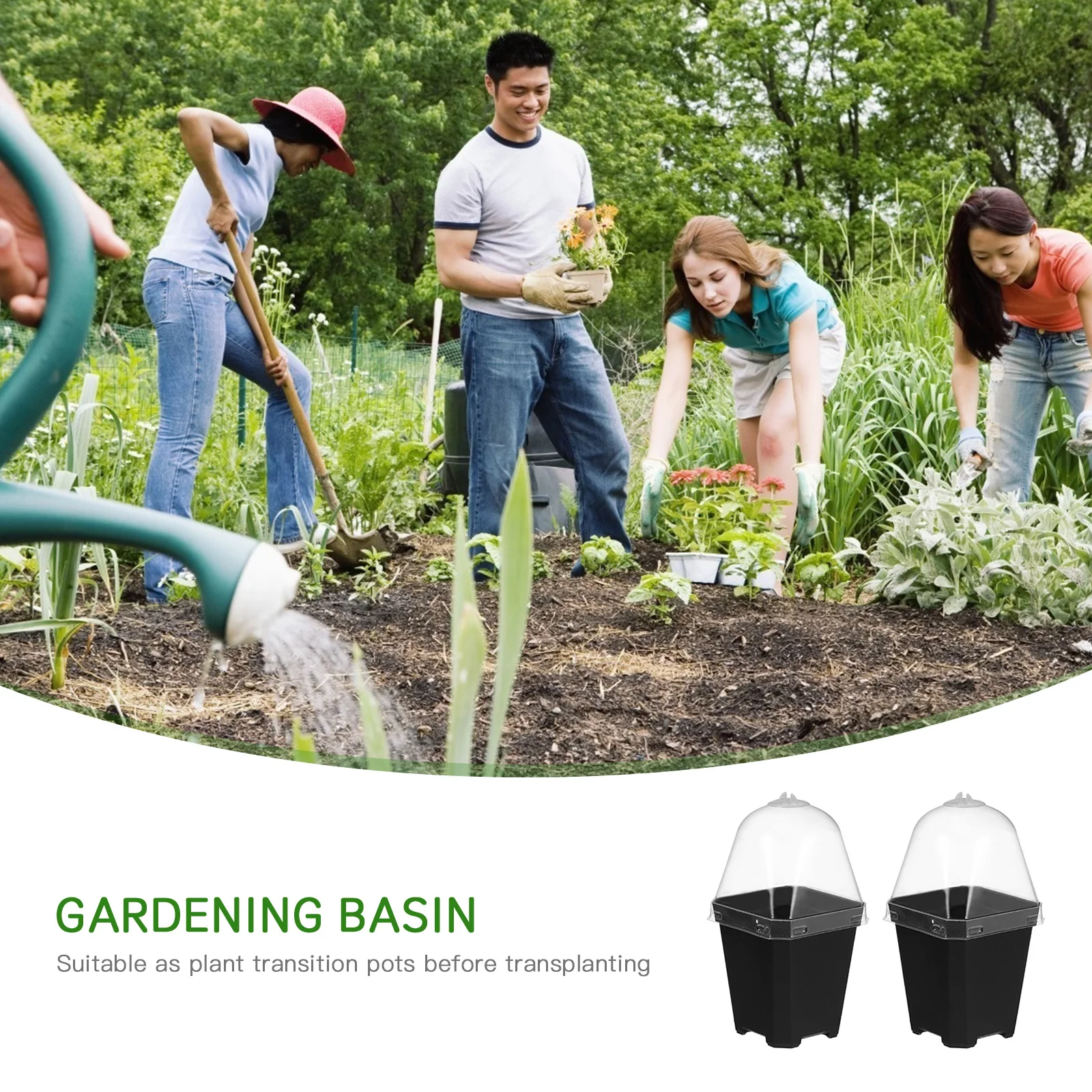 

10 Pcs Thickened Plastic Flower Pot Lightweight Breathable Plant Nursery Pot Seedlings Transplanting Reusable Gardening Supplies