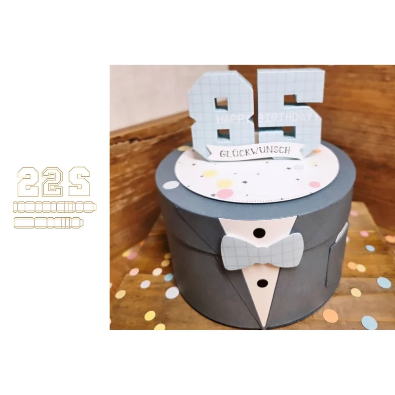 Neues Produkt Vorverkaufszahl Eltern-Kind-Stanzformen DIY Scrapbook Album Dekoration Geprägte Papierkarte