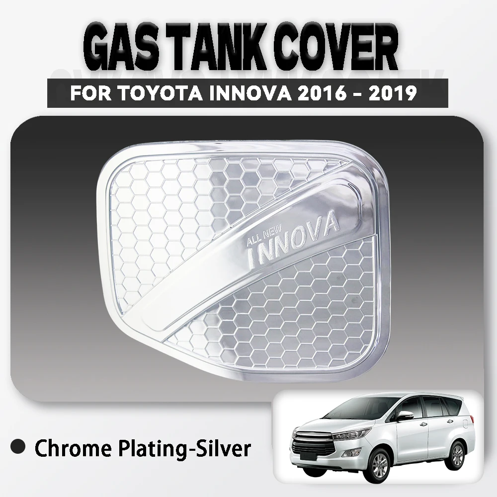

Хромированная крышка бензобака автомобиля для Toyota Innova 2016 2017 2018 2019 2020 2021, высококачественное черное внешнее украшение автомобиля