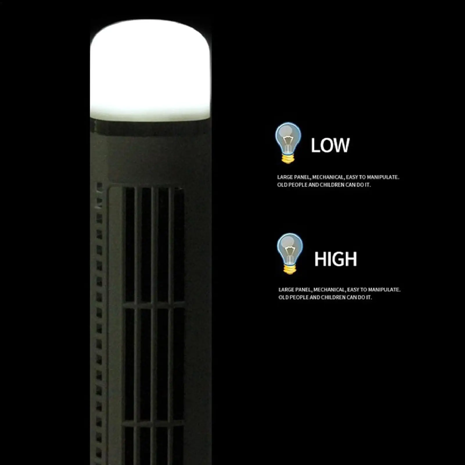 Floor Fan Bladeless Portable Space-Saving Oscillating Oscillating Standing Fan for Living Room Dorm Apartment Home Indoor