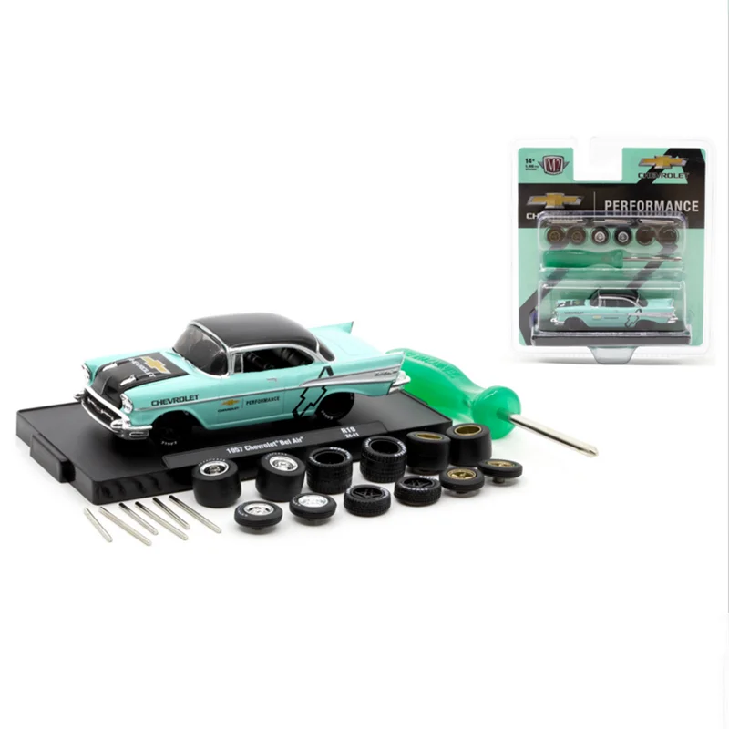 M2 Machines 1:64 Scale Diecast Alloy 1957 Chevrolet Bel Air Coupe Toys Cars Model Classics Adult Gifts Souvenir Static Display