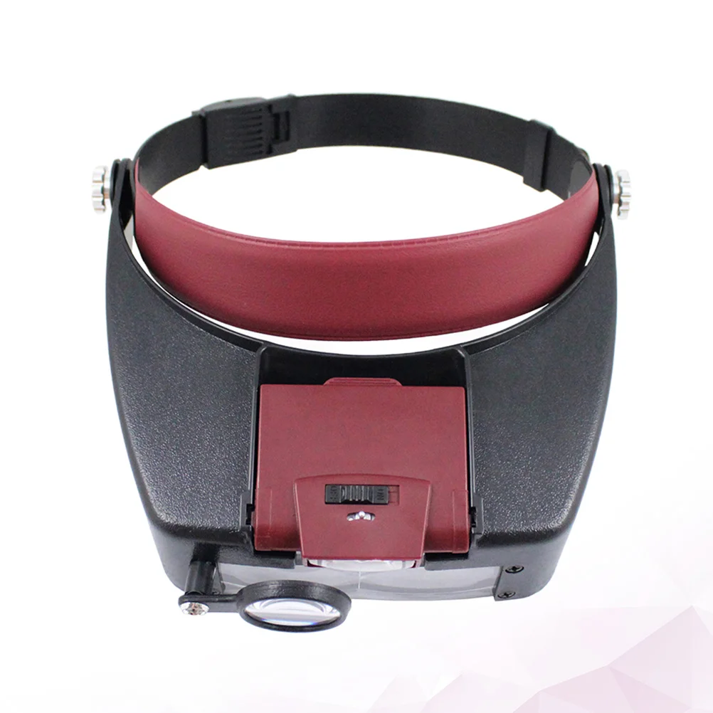

2pcs Led Magnifying Lamp Adjustable Bright Headband Magnifier For Reading Jewelry Repair Watch Making Hands Free