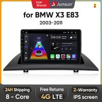 Junsun AI Android 13 Wireless CarPlay Auto Car Radio For BMW X3 E83 2003-2011 Intelligent System Multimedia GPS 4G DSP RDS