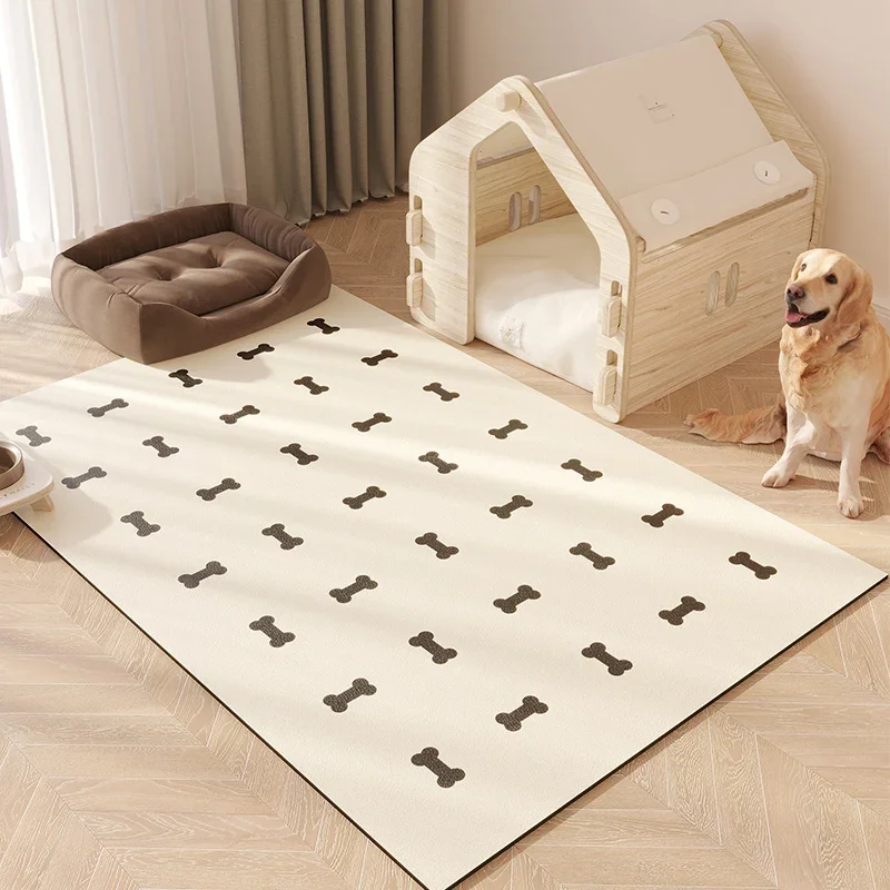 Pvc Leather Carpet Pet Floor Mat Waterproof Urine-proof Rug Non-slip Cat Dog Kennel Fence Area Rugs Scrubable Kitchen Foot Mats