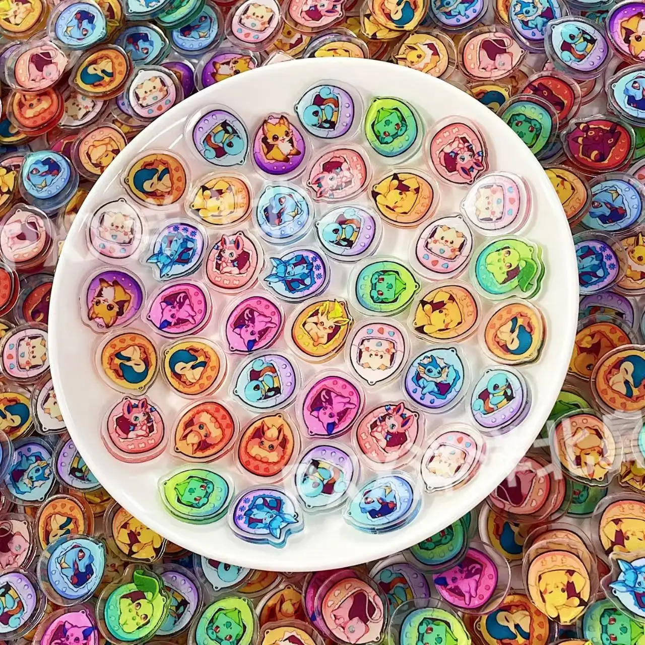 50 قطعة وحوش الجيب أنيمي 7 أنماط جديدة Kawaii الاكريليك ورقة بيكاتشو 2 سنتيمتر PVC الكبار جمع الكرتون المحيط طفل هدية #3