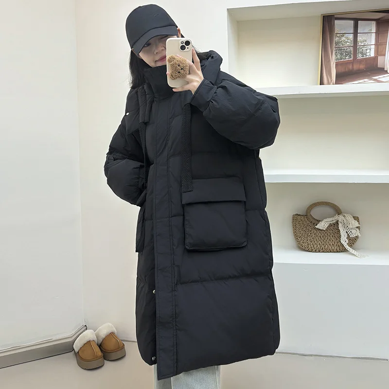 

Winter Women's Jackets 2024 Outerwears Hooded Webbing Candy Solid Coats Down Thickening Loose Warm Jackets for Women