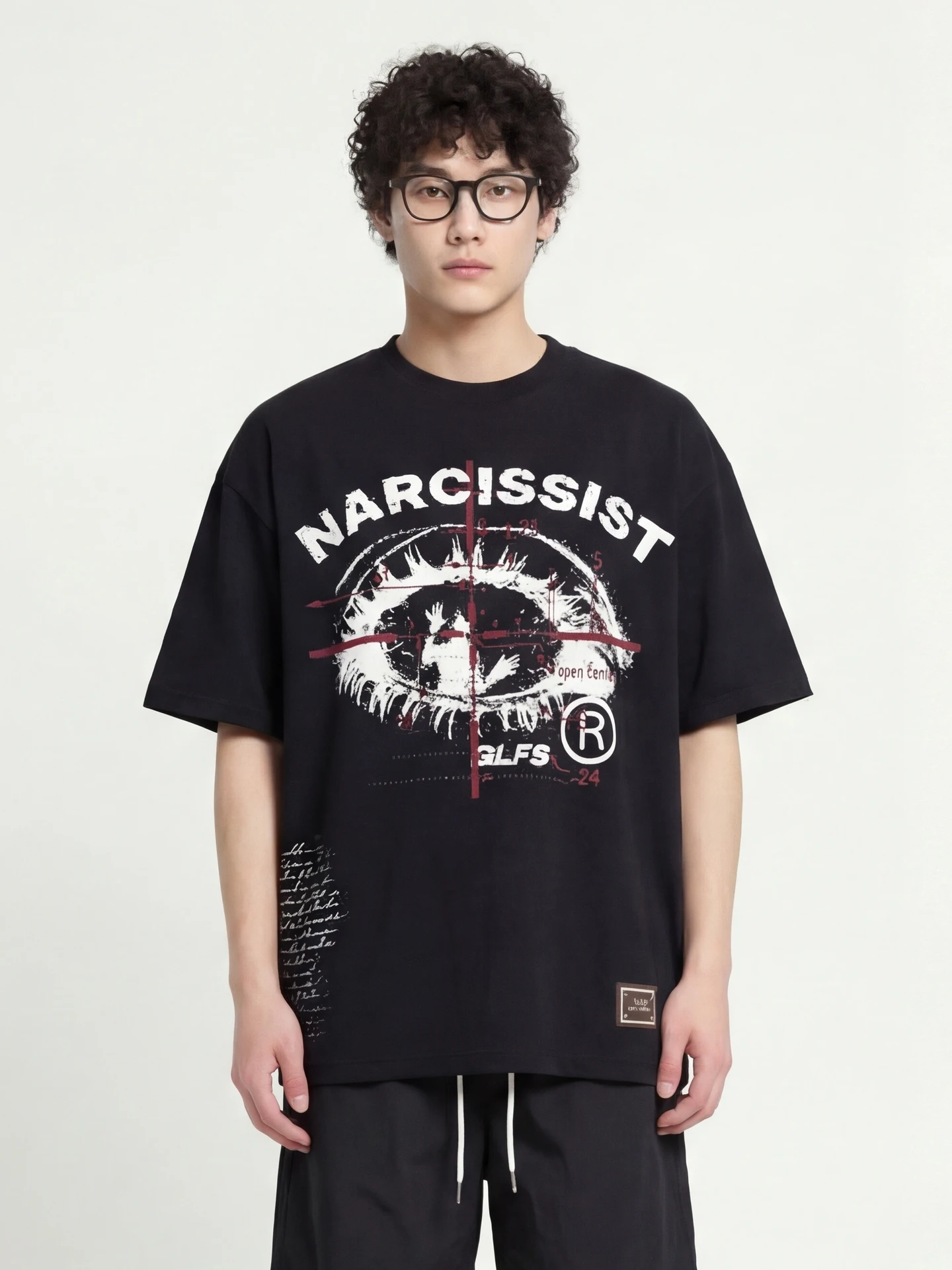 

Футболка свободного кроя с круглым вырезом и коротким рукавом, дышащая, удобная, из хлопка, летняя, в уличном стиле, с крутым дизайном и надписью бренда