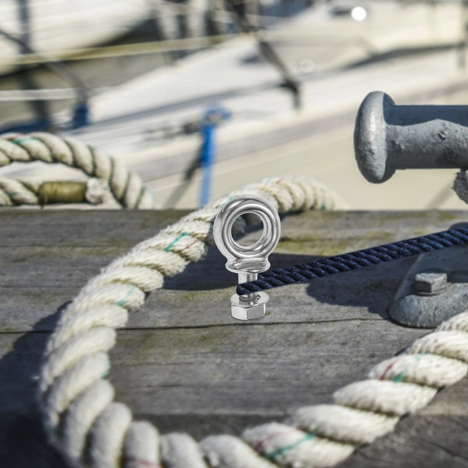 

Long Eye Bolts M6x60 Stainless Steel Heavy Duty Ring Screws Lifting Hooks for Wall Mounting DIY Crafts Marine Outdoor Use