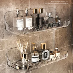 Washstand Cosmetics Storage Rack Acryli Shower Storage Rack Bathroom Shelf No Drill Organizer Wall Mounted Toilet Shampoo Holder