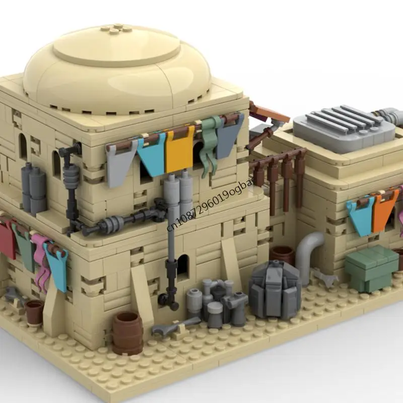 Nouveau 1203 pièces célèbre film de combat étoile Moc Tatooined maison du désert modèle Puzzle personnalisé bricolage idées créatives enfants jouets cadeau d'anniversaire