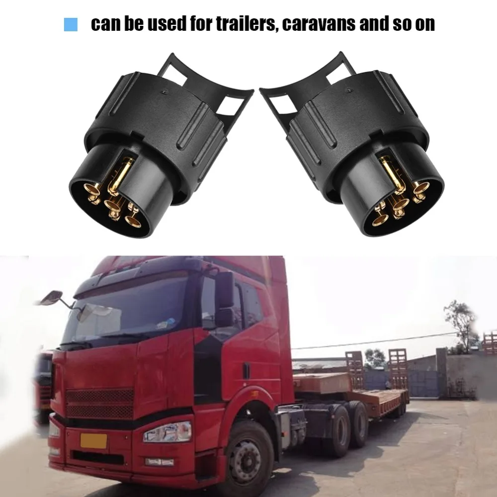 

Адаптер для прицепа 12В, переходник для прицепного устройства, преобразователь питания для прицепа, разъем питания для прицепа, 7-контактный на 13-контактный электрический адаптер для прицепа