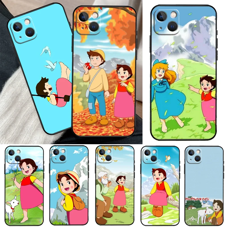 Cartoon Heidi Phone Case For iPhone 12 11 13 Pro Max X XR XS Max 7 8 Plus SE 2020 12 Mini 13 Mini Cover