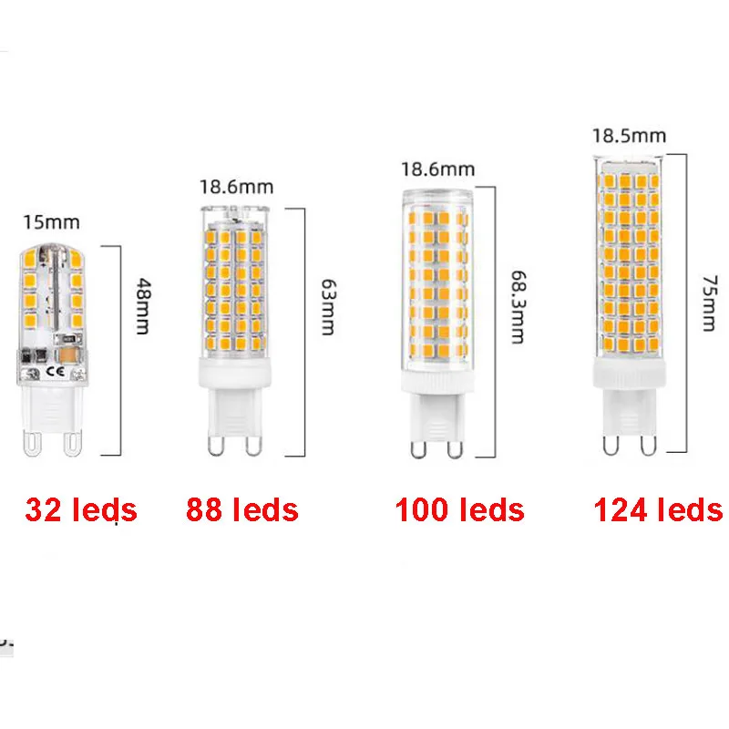 5pcs 110v 220v G9 LED Lamp LED Corn Light 3w 8w 10w 12w 3000k Natural White 4000k 6000k Chandelier Ceilling Droplight Wall Desk