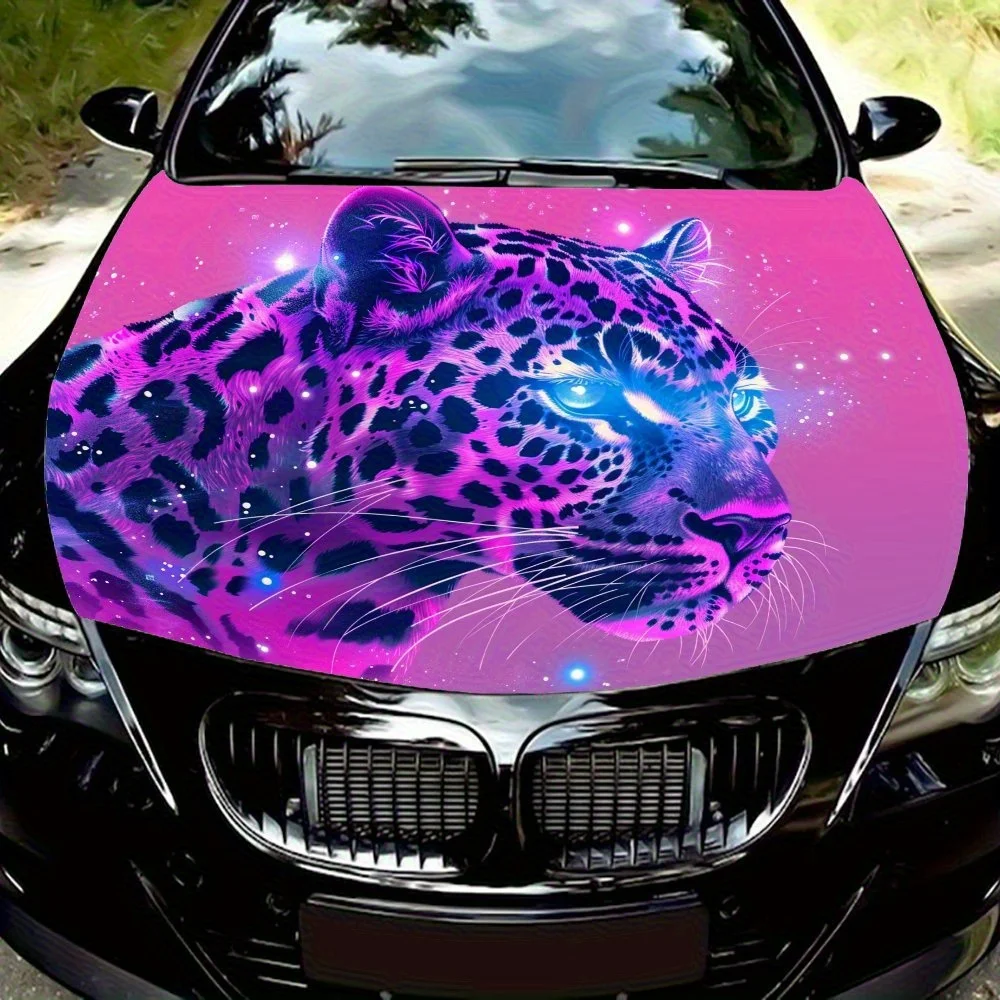 

Eye-Catching, Neon Leopard Vinyl Car Decal - Durable & Fade-Resistant Hood Wrap Decal, Easy Clean, UV Protected - Perfect For Ca