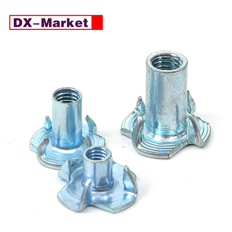 3/8-16สี่ Claw Lock T Nut ,UNC ใส่ไม้ผู้ผลิต,B024
