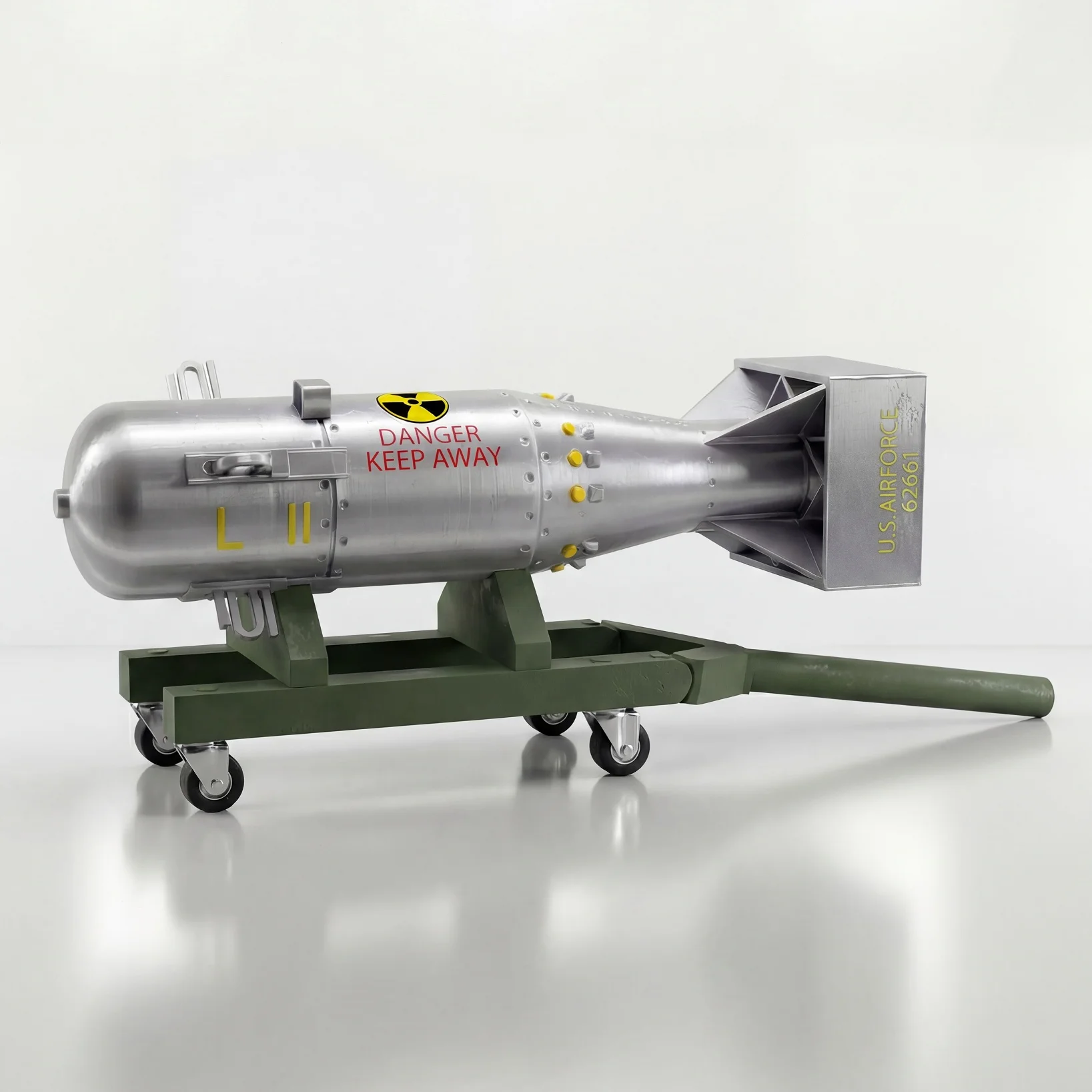 Modelo de Bomba Atómica Educativo Militar con Soporte para Niños, Juguete Coleccionable de Plástico, Modelo de Vehículo de Guerra Personalizable
