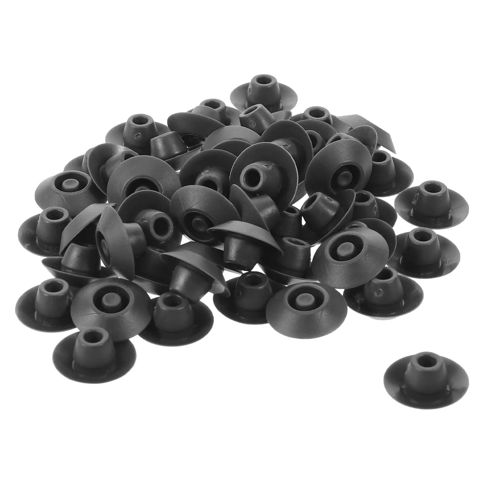 50Pcs Car Door Plug Covers Rubber Sealing Plugs Waterproof Side Skirt Dust Caps Black 7Mm Hole Diameter Trailer Dust Cap