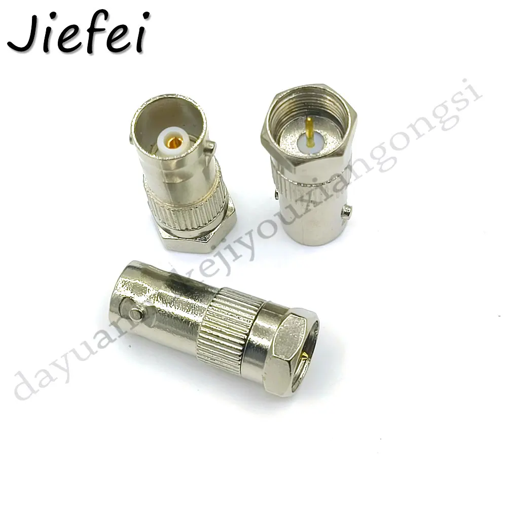 50-200pcs New F Male to BNC Female plug for CCTV TV Coaxial connector