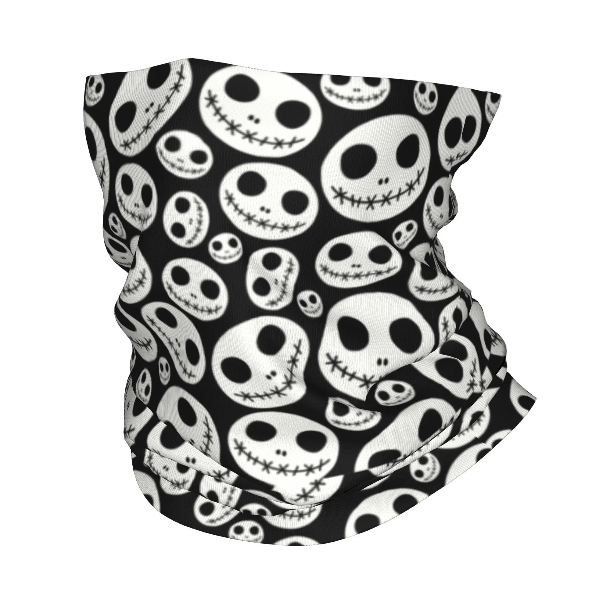 Skeleton Jack Skellington Bandana Neck Gaiter for Hiking Cycling Wrap Scarf The Nightmare Before Christmas Headband Warmer