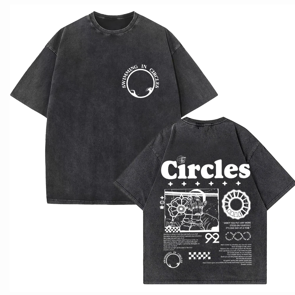 

Mac M Circles Альбом Хлопковые рубашки Подарок фанатам Хлопковые футболки с круглым вырезом для мужчин и женщин