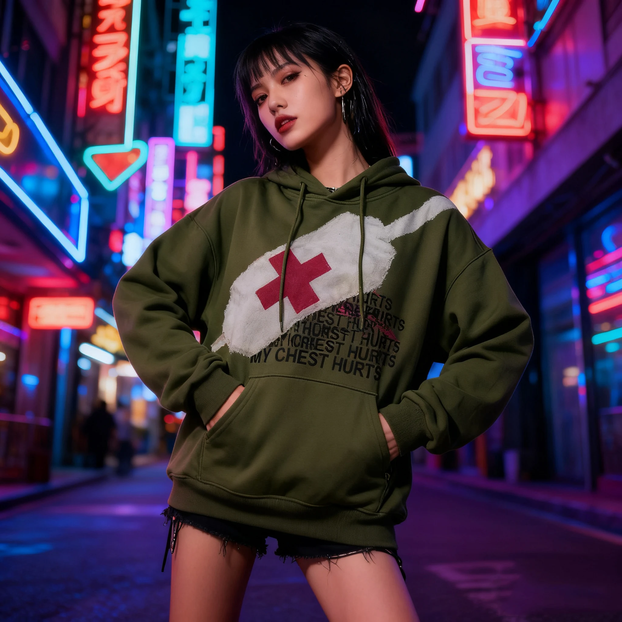 

Y2K Harajuku Hot Girl High Street Retro Bandage Letter Printed Casual Street Style Hoodie Autumn/Winter Couple's Hoodie emo