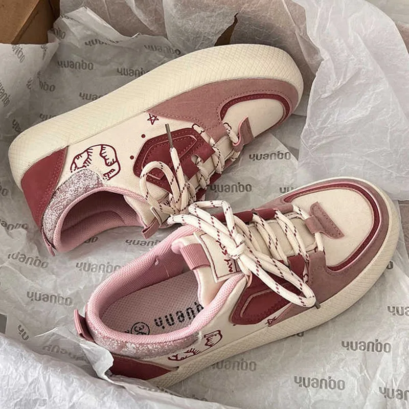 Spring 2023 Female Niche Shoes Girls Pink Espadrilles All Match Casual Student Fashion Sneakers